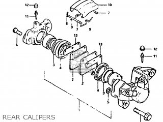 REAR CALIPERS - GS1100GL 1982 (Z) USA (E03)
