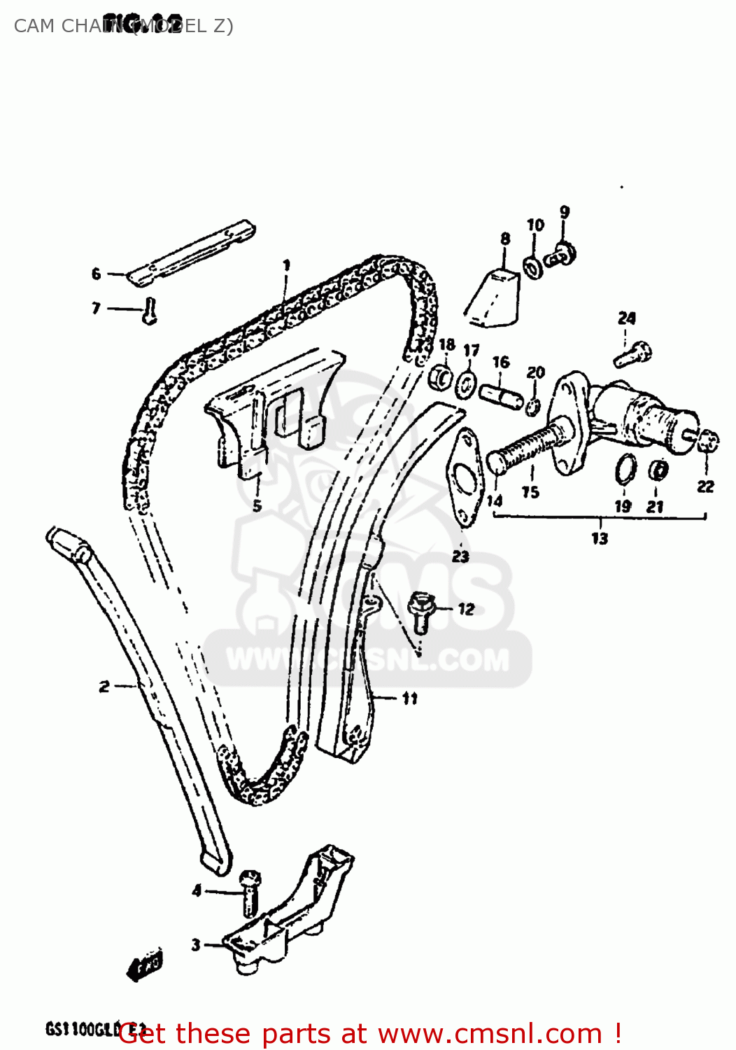 CAM CHAIN (MODEL Z) GS1100GL 1983 (D) USA (E03)
