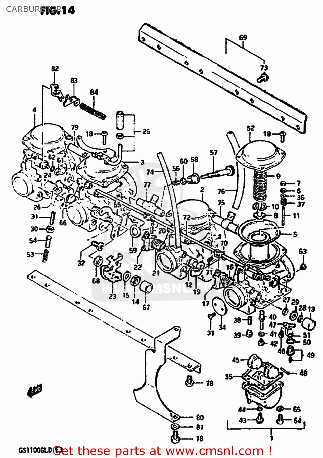 CARBURETOR GS1100GL 1983 (D) USA (E03)