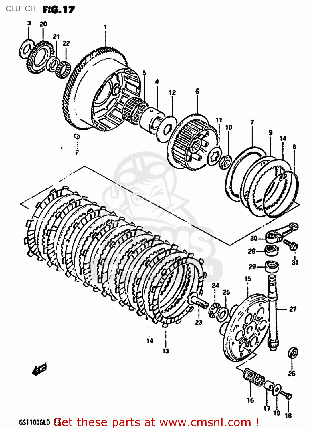 CLUTCH GS1100GL 1983 (D) USA (E03)