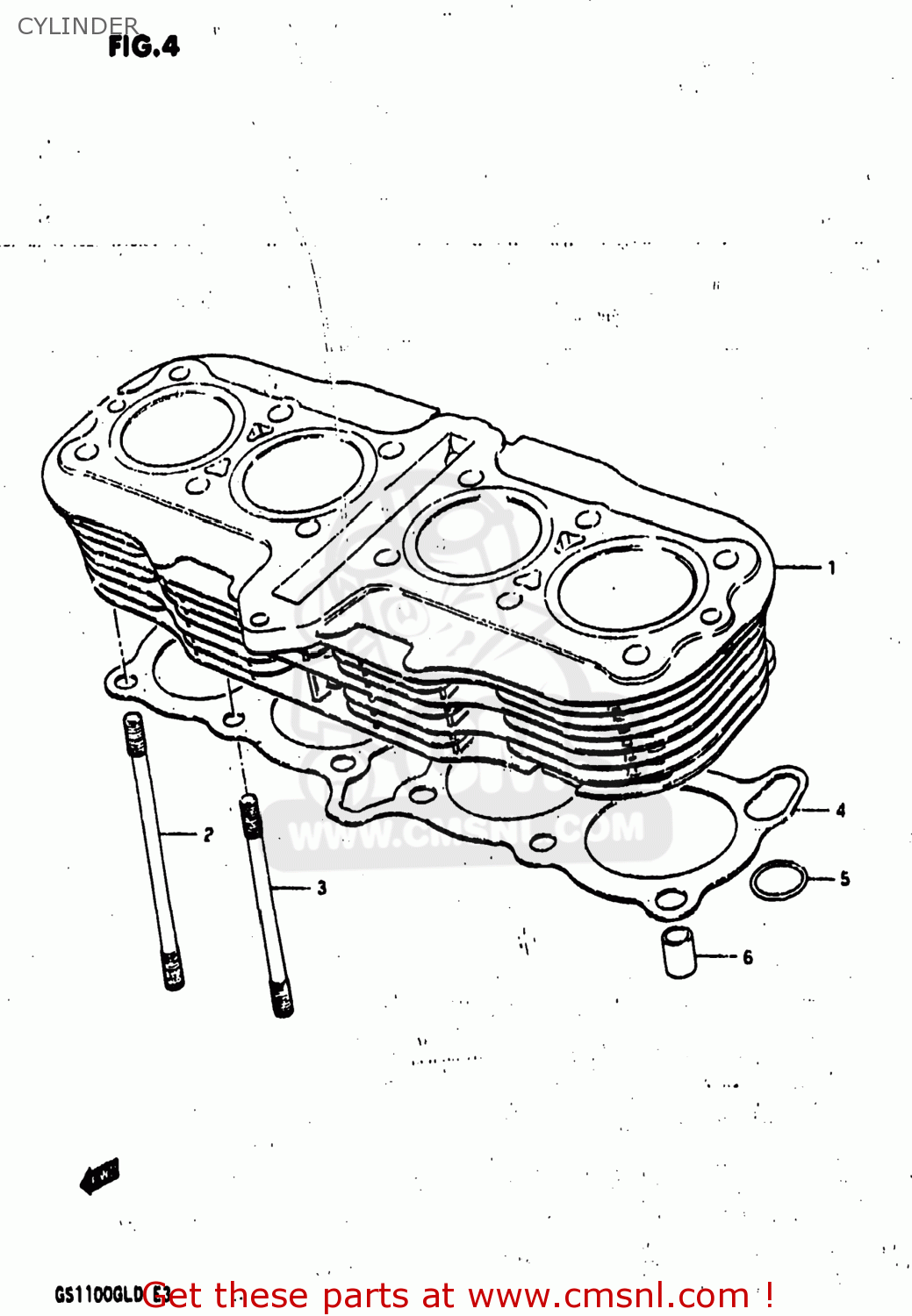 CYLINDER GS1100GL 1983 (D) USA (E03)