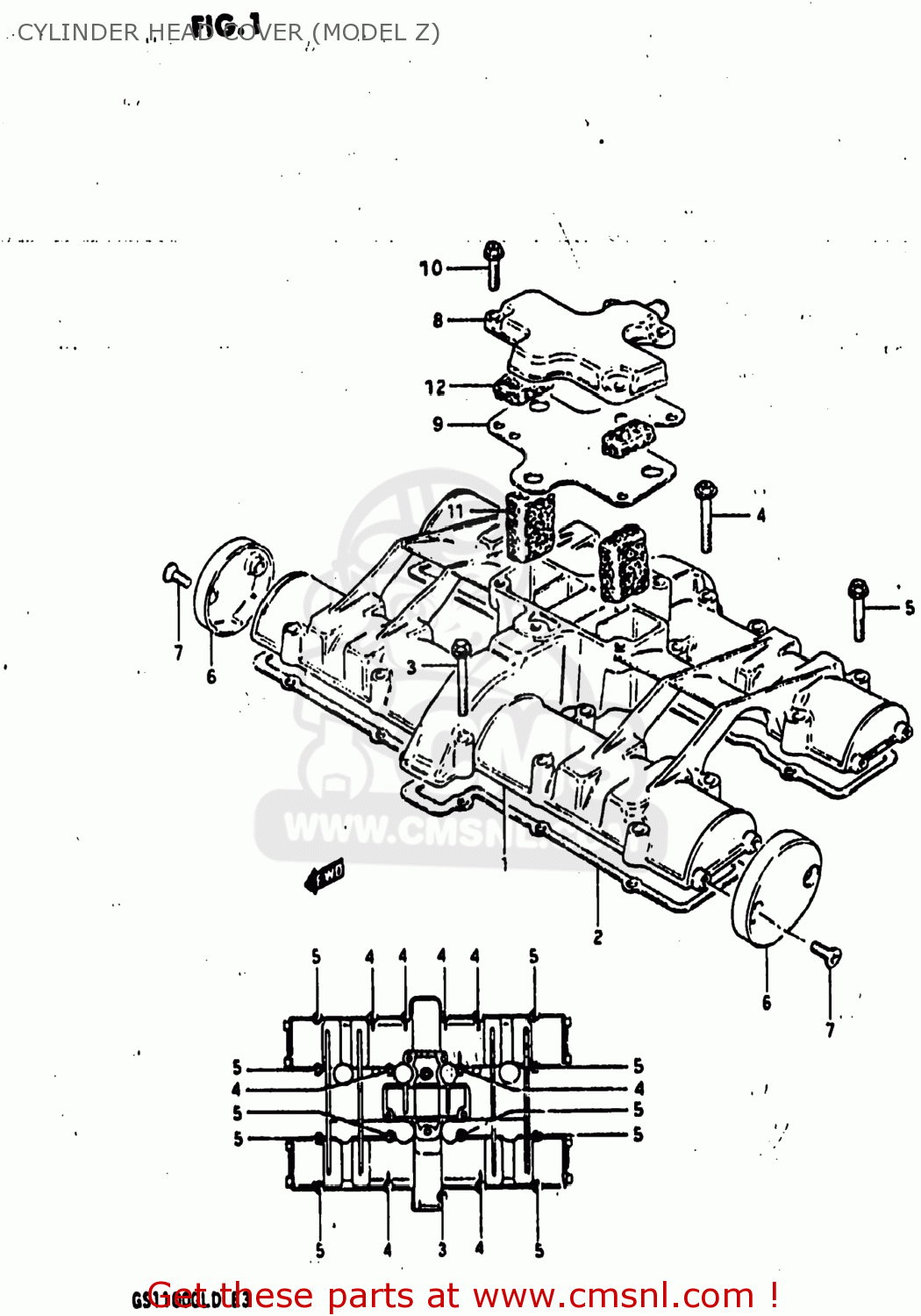 CYLINDER HEAD COVER (MODEL Z) GS1100GL 1983 (D) USA (E03)