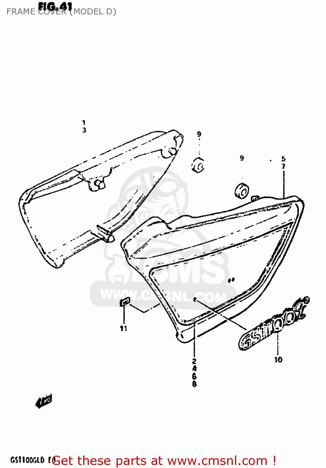 FRAME COVER (MODEL D) GS1100GL 1983 (D) USA (E03)