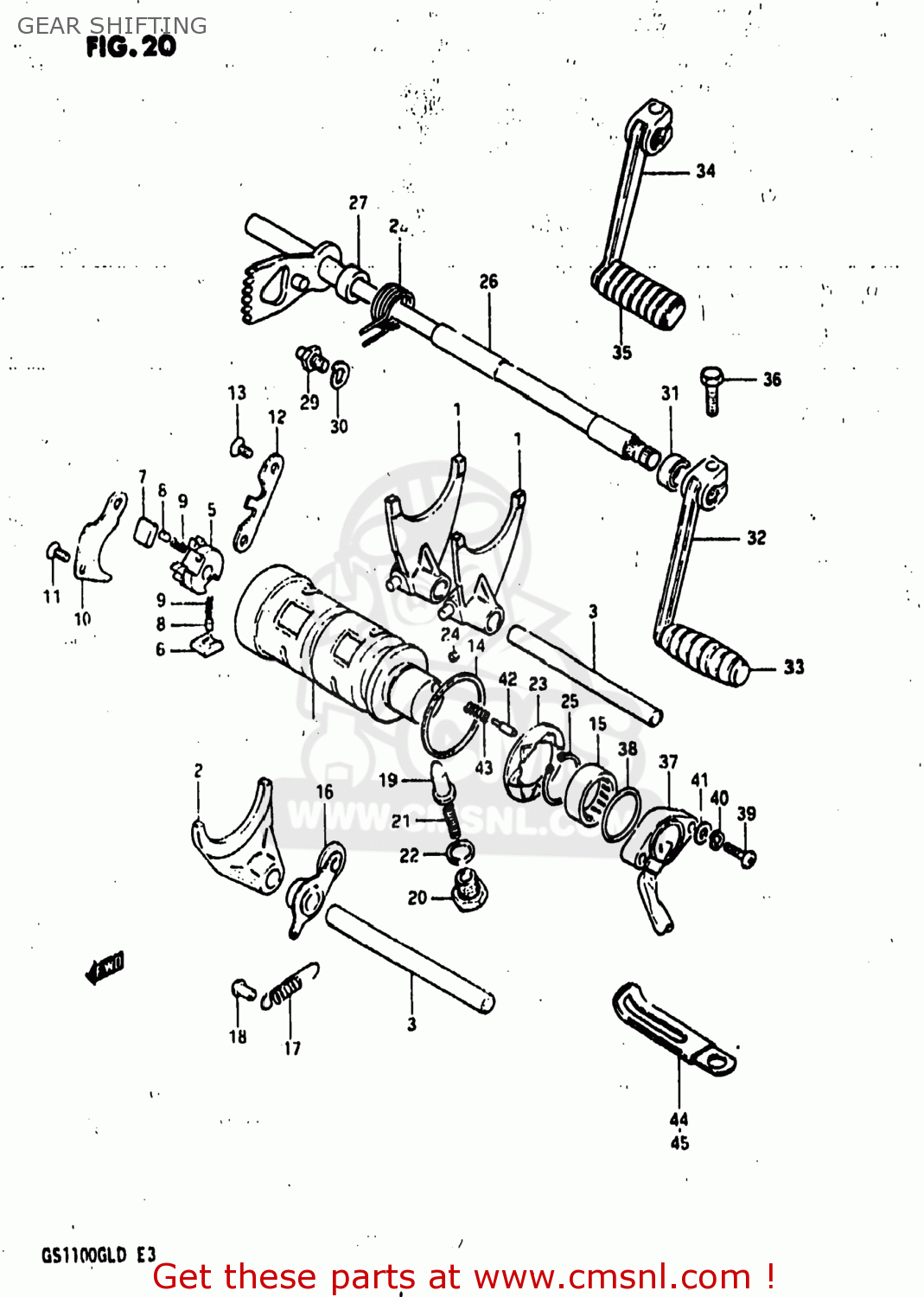 GEAR SHIFTING GS1100GL 1983 (D) USA (E03)