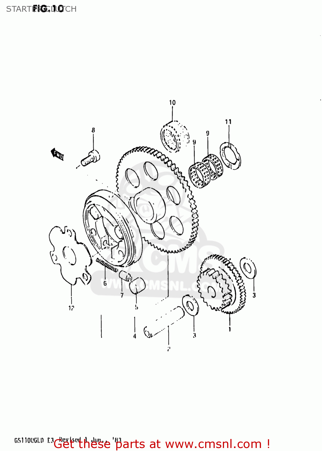 STARTER CLUTCH GS1100GL 1983 (D) USA (E03)