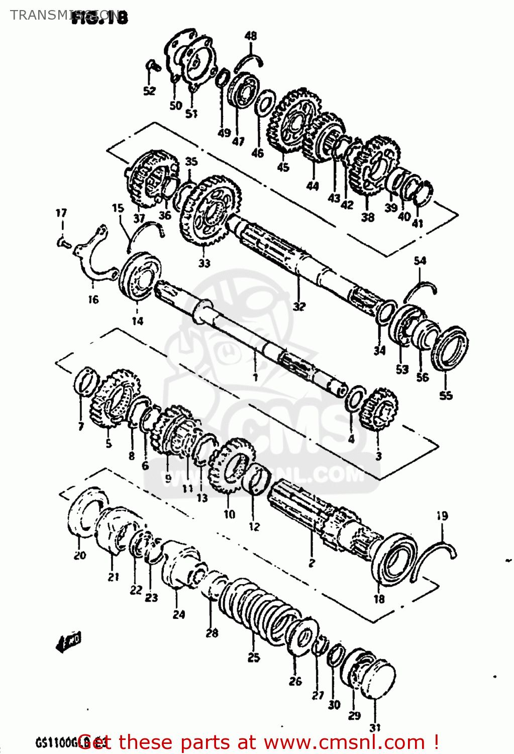 TRANSMISSION GS1100GL 1983 (D) USA (E03)