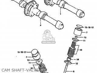 CAM SHAFT-VALVE - GS1100GL 1983 (D) USA (E03)