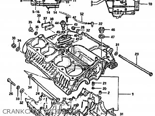 CRANKCASE (MODEL D) - GS1100GL 1983 (D) USA (E03)