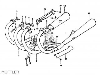MUFFLER - GS1100GL 1983 (D) USA (E03)