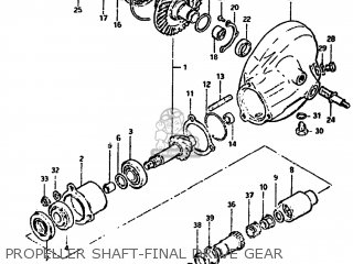 PROPELLER SHAFT-FINAL DRIVE GEAR - GS1100GL 1983 (D) USA (E03)