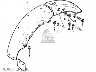 REAR FENDER - GS1100GL 1983 (D) USA (E03)