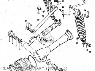 REAR SWINGING ARM (MODEL Z) - GS1100GL 1983 (D) USA (E03)