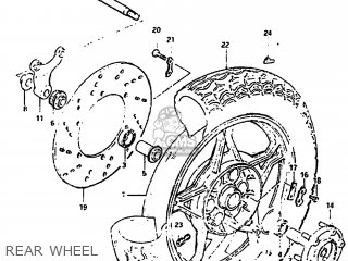 REAR WHEEL - GS1100GL 1983 (D) USA (E03)