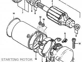 STARTING MOTOR - GS1100GL 1983 (D) USA (E03)