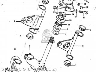 STEERING STEM (MODEL Z) - GS1100GL 1983 (D) USA (E03)