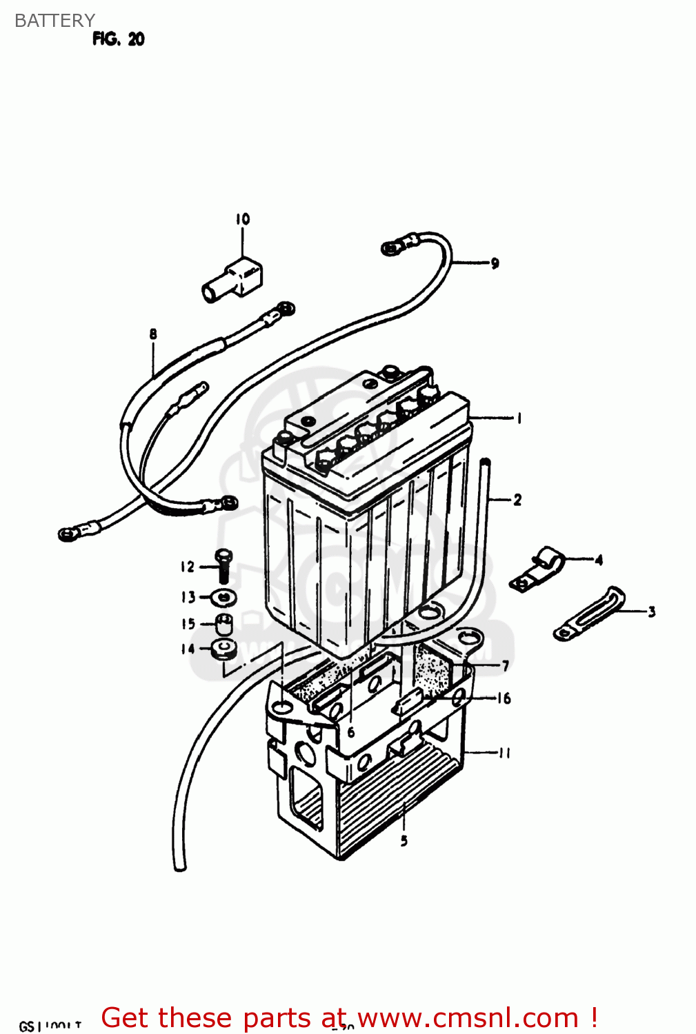 BATTERY GS1100LT 1980 (T) USA (E03)