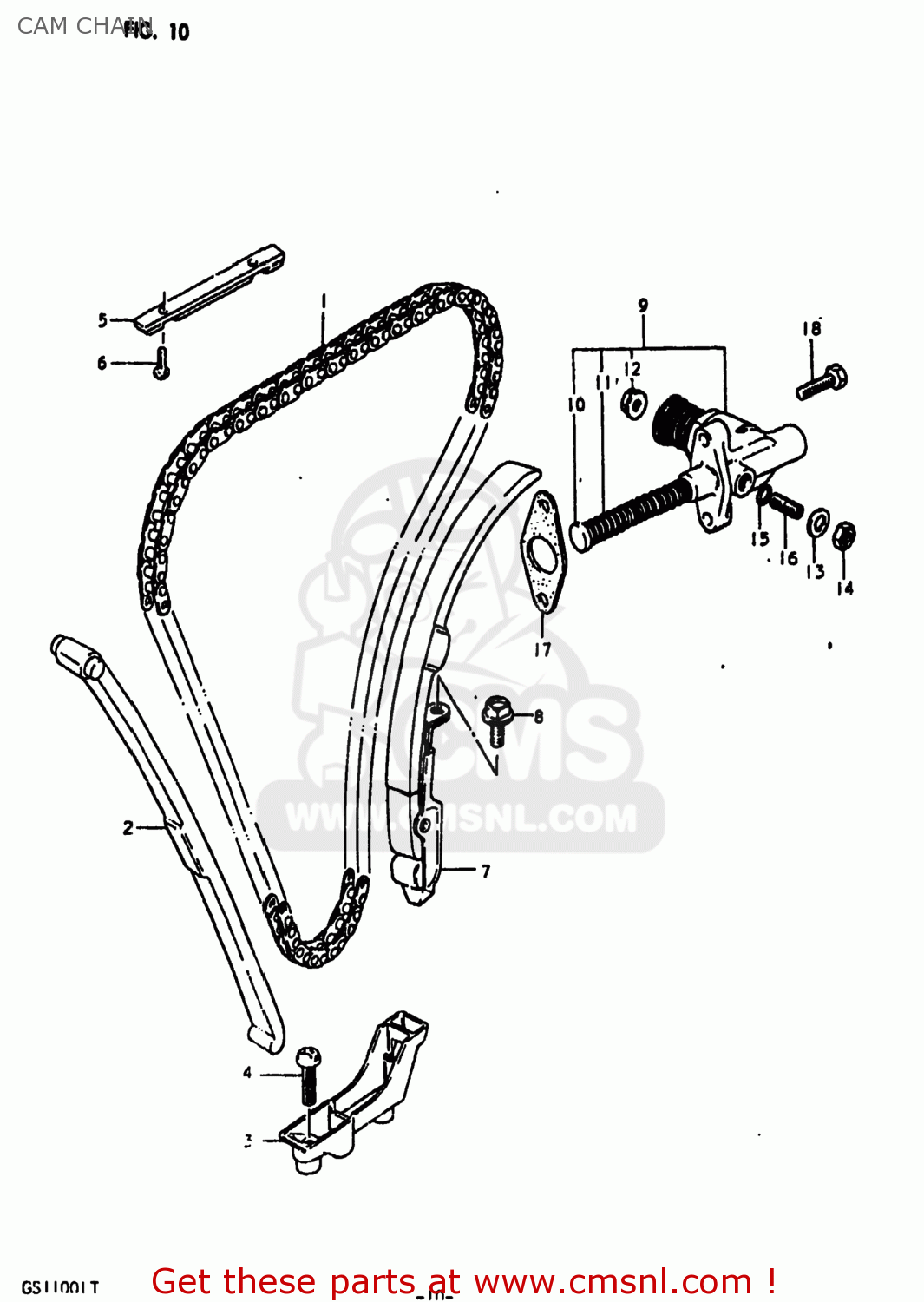 CAM CHAIN GS1100LT 1980 (T) USA (E03)
