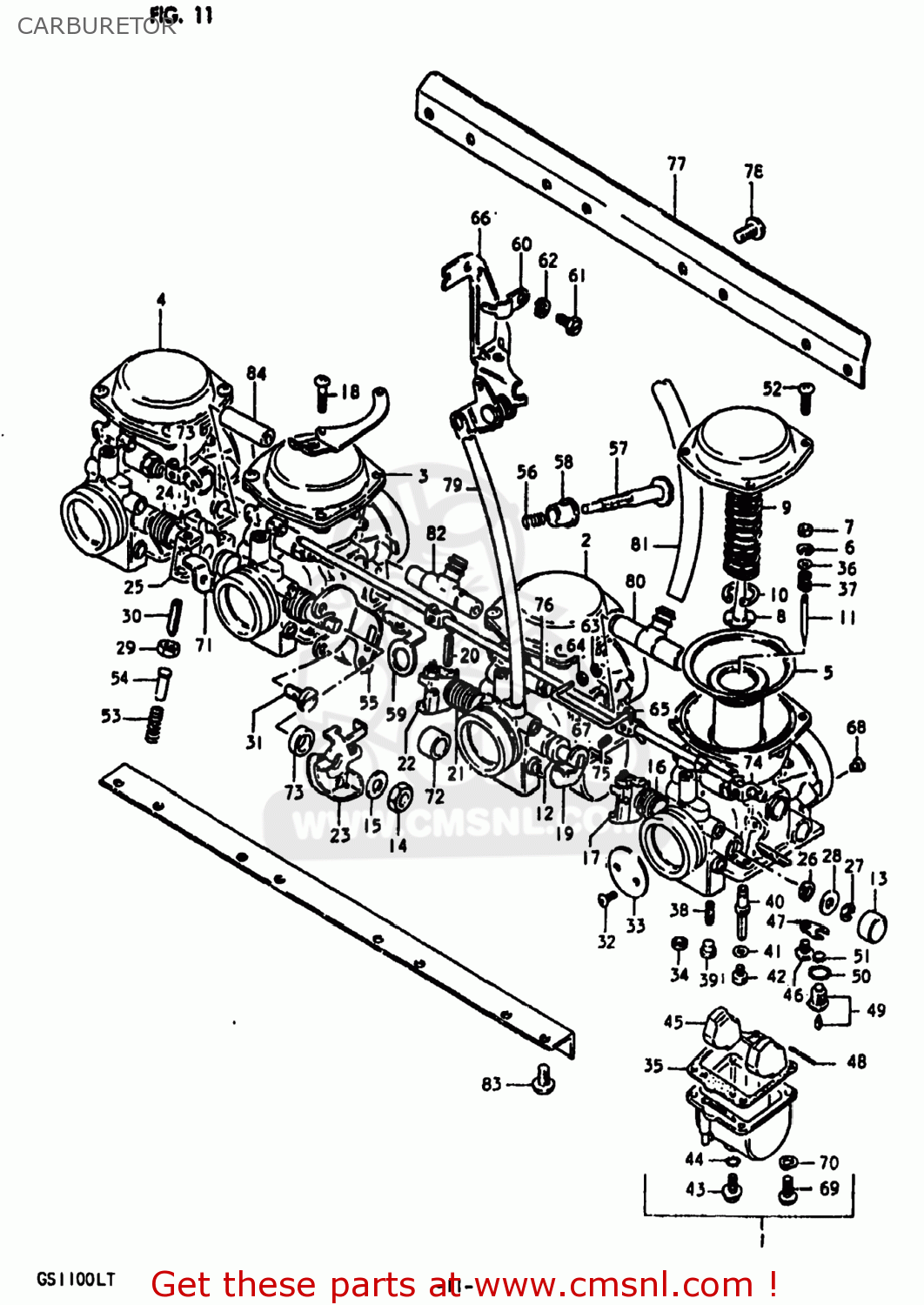 CARBURETOR GS1100LT 1980 (T) USA (E03)
