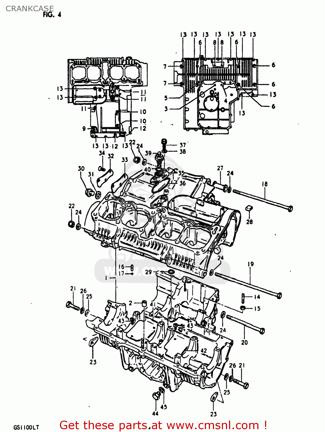 CRANKCASE GS1100LT 1980 (T) USA (E03)