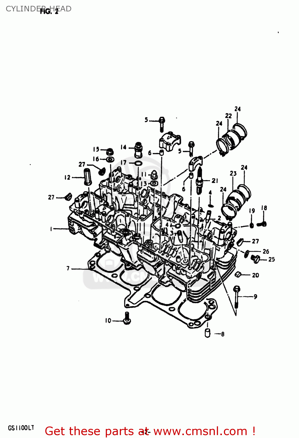 CYLINDER HEAD GS1100LT 1980 (T) USA (E03)