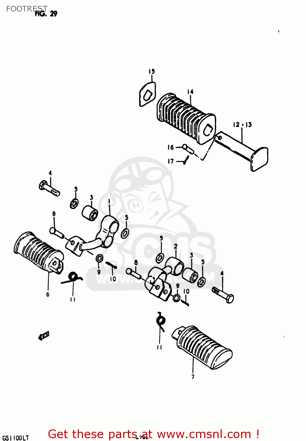 FOOTREST GS1100LT 1980 (T) USA (E03)