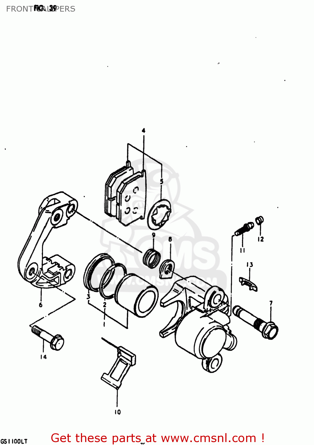 FRONT CALIPERS GS1100LT 1980 (T) USA (E03)