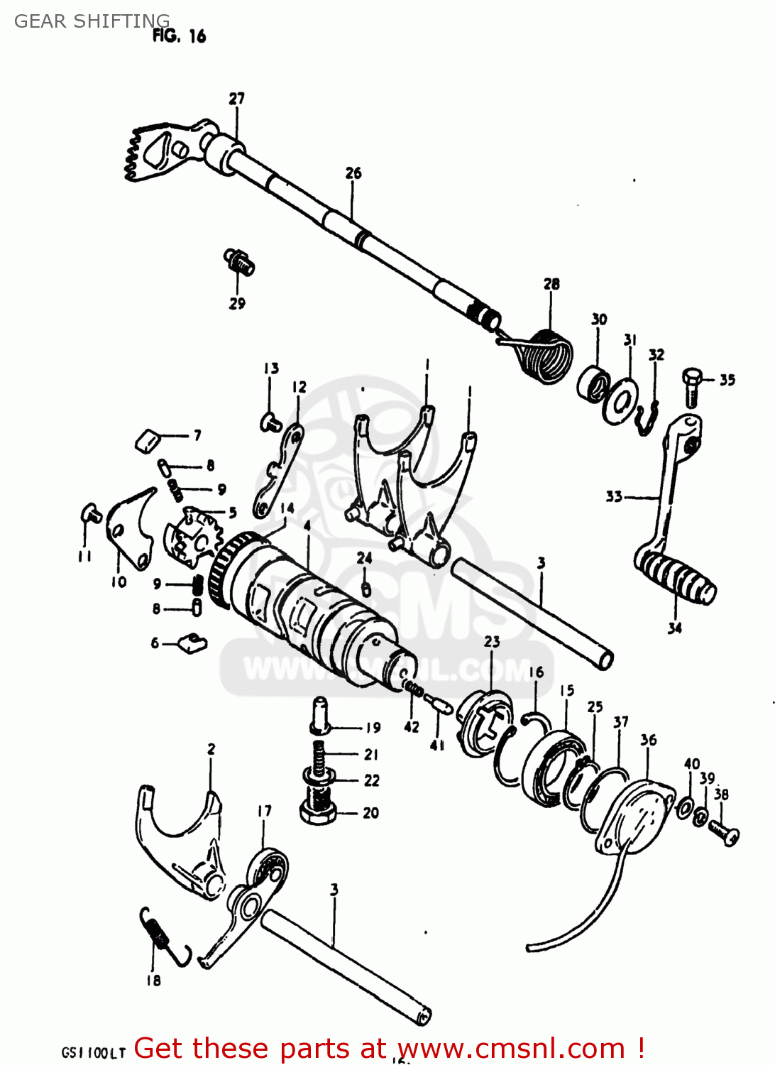 GEAR SHIFTING GS1100LT 1980 (T) USA (E03)