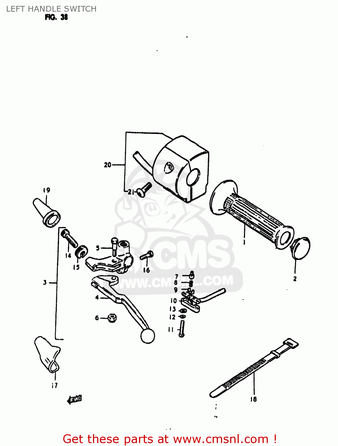 LEFT HANDLE SWITCH GS1100LT 1980 (T) USA (E03)