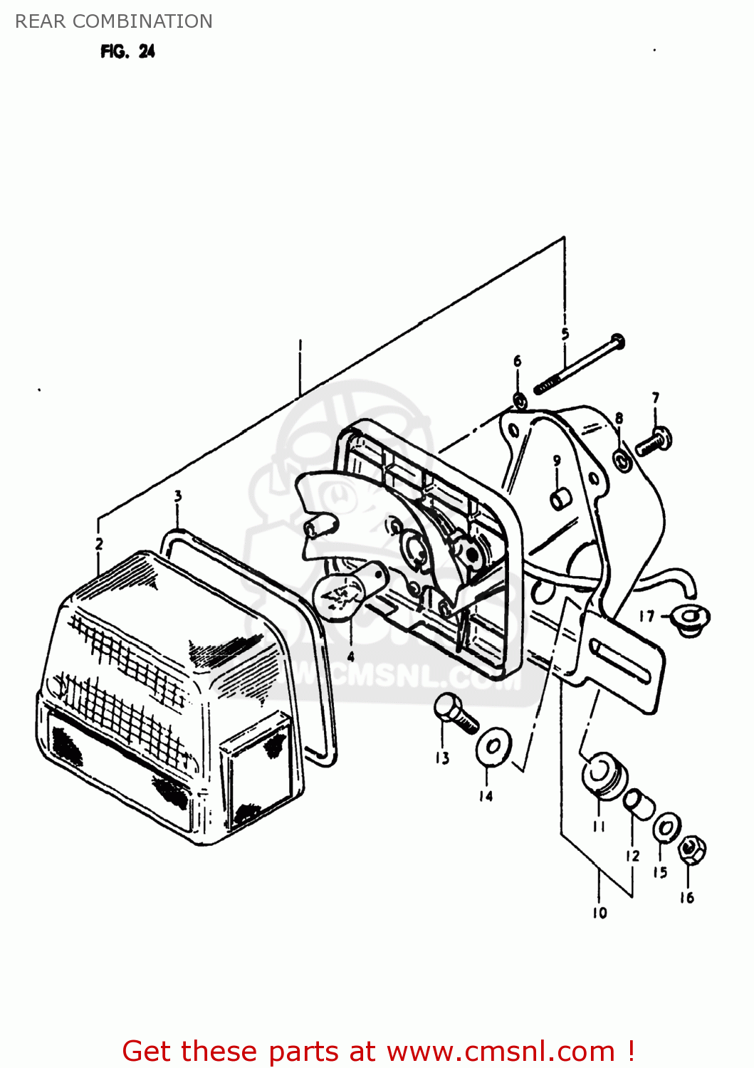 REAR COMBINATION GS1100LT 1980 (T) USA (E03)