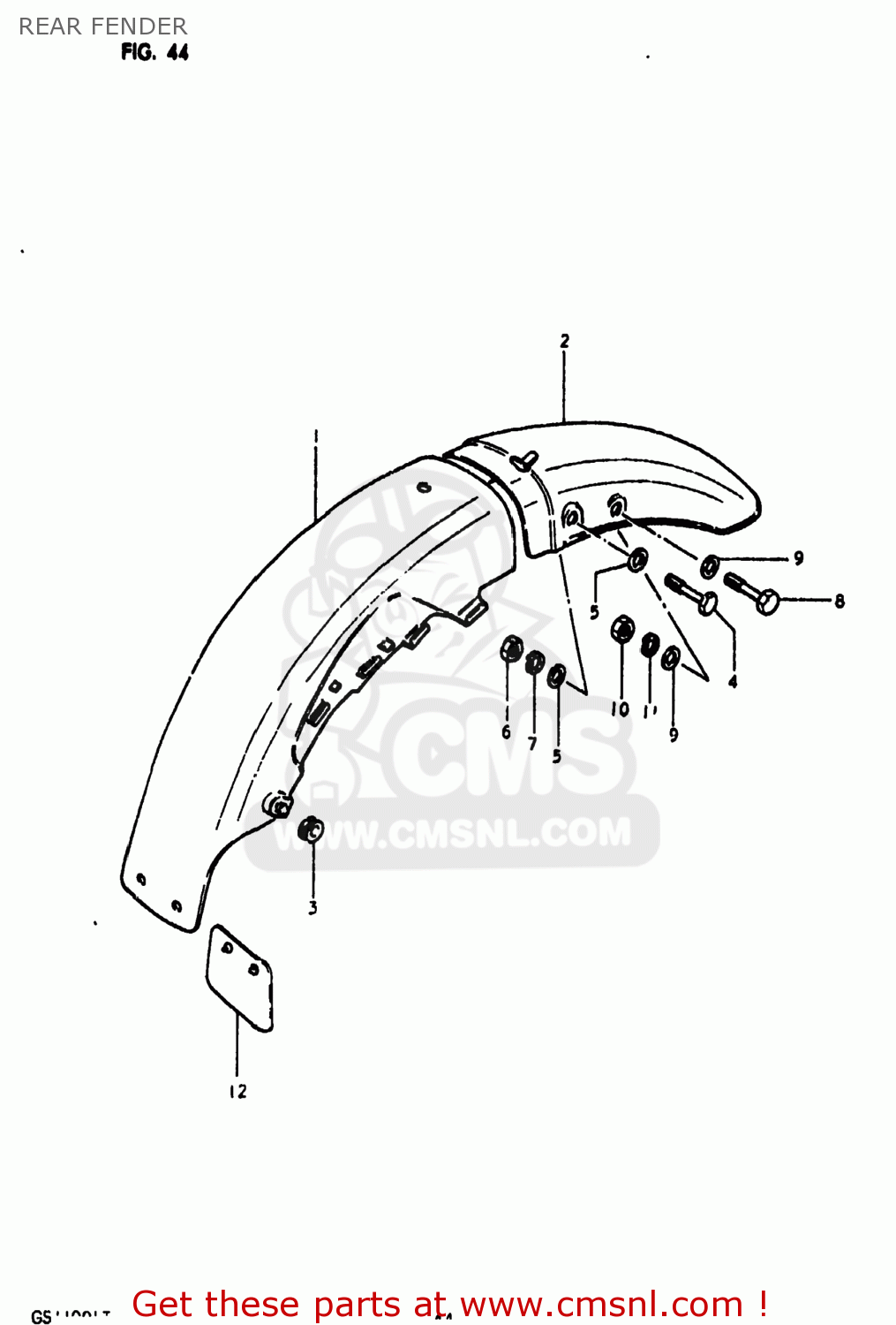 REAR FENDER GS1100LT 1980 (T) USA (E03)