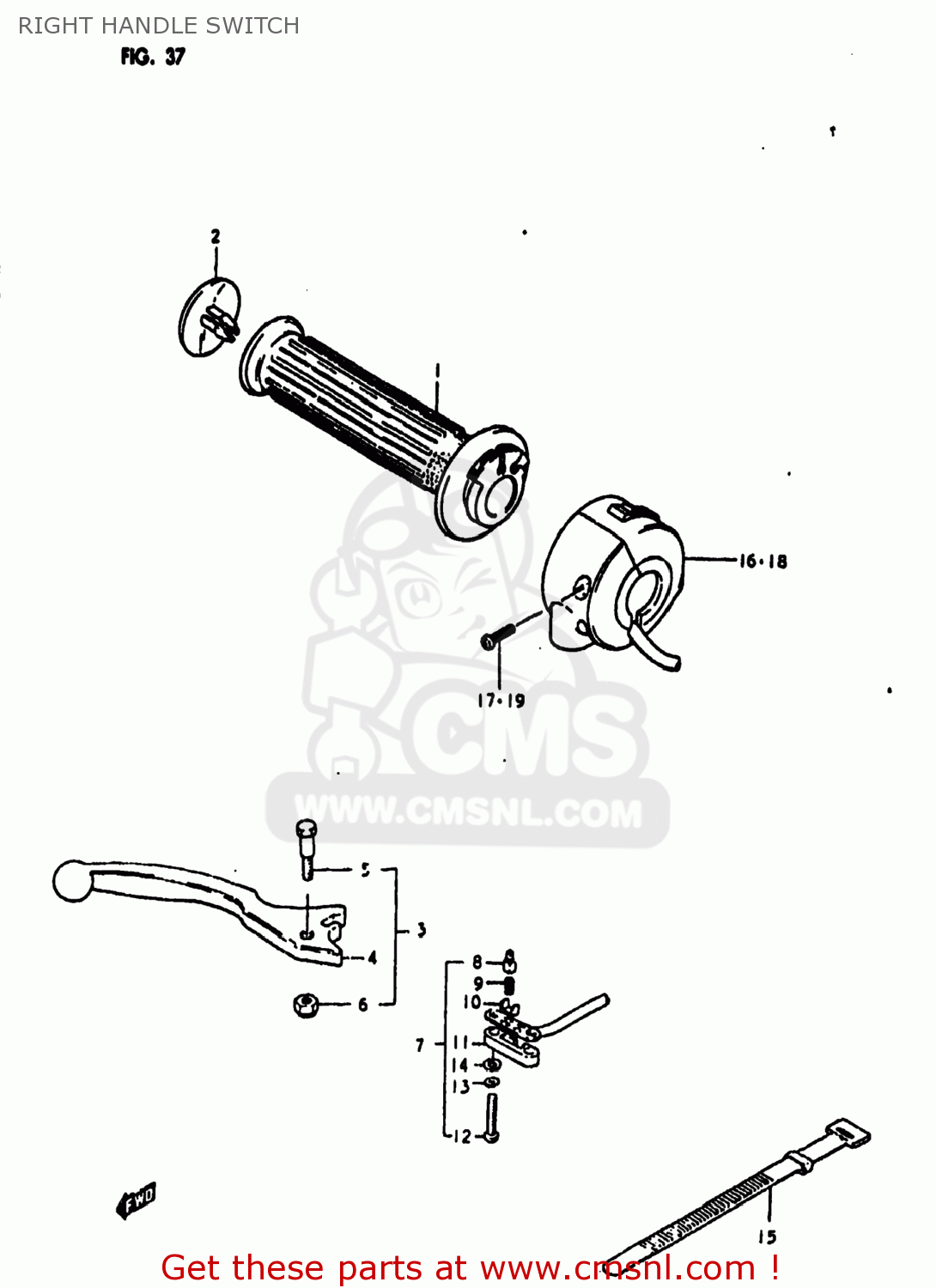 RIGHT HANDLE SWITCH GS1100LT 1980 (T) USA (E03)