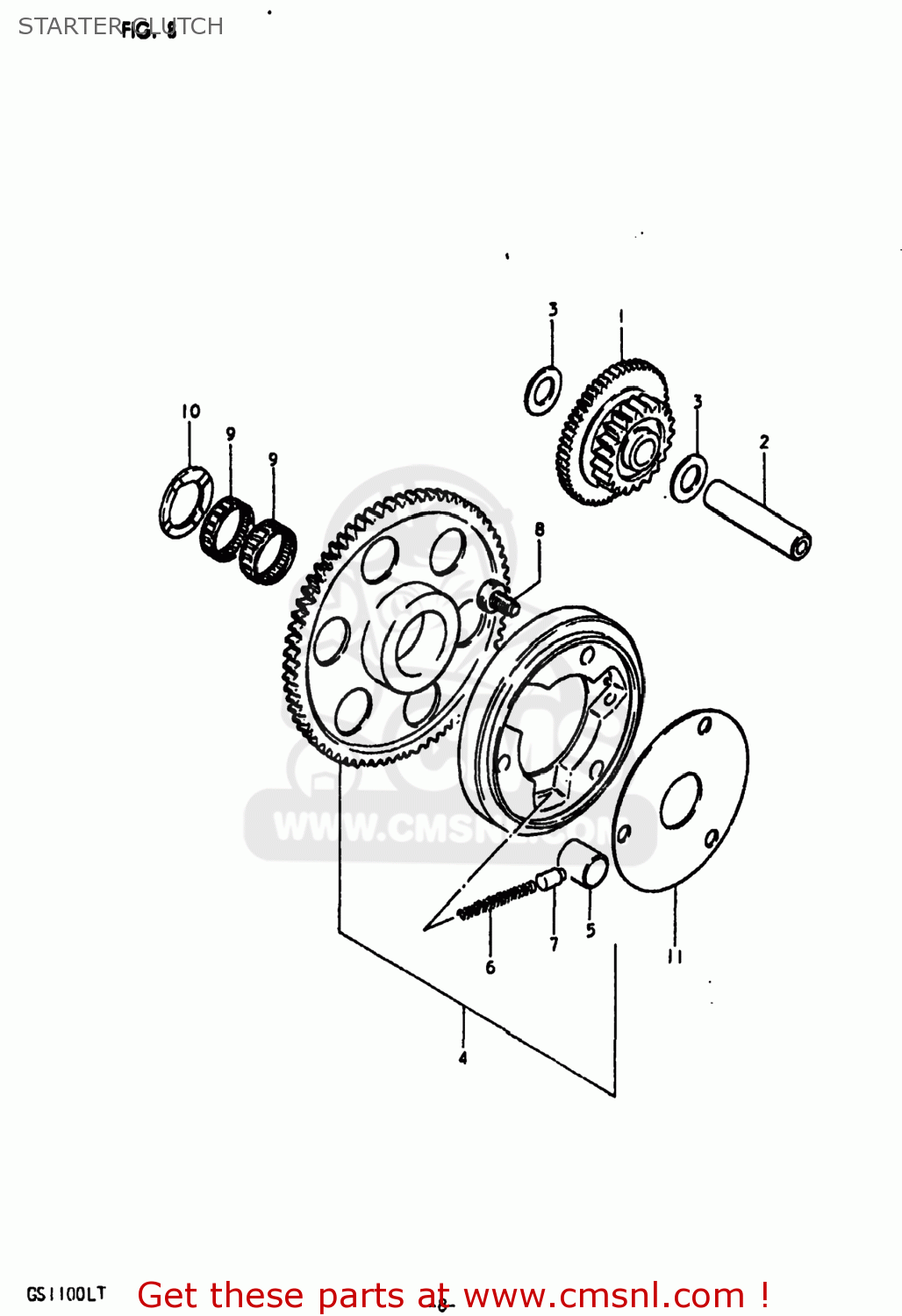 STARTER CLUTCH GS1100LT 1980 (T) USA (E03)