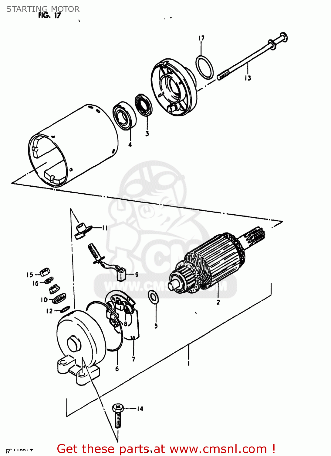 STARTING MOTOR GS1100LT 1980 (T) USA (E03)