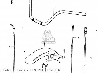 HANDLEBAR - FRONT FENDER - GS1100LT 1980 (T) USA (E03)
