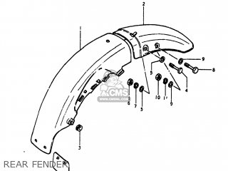 REAR FENDER - GS1100LT 1980 (T) USA (E03)