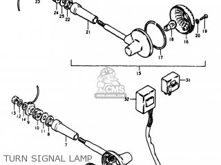 TURN SIGNAL LAMP - GS1100LT 1980 (T) USA (E03)