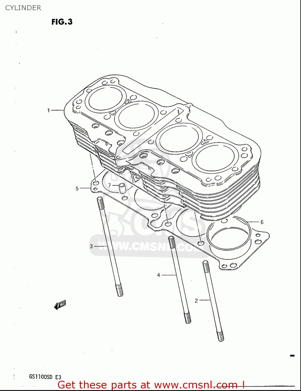 CYLINDER GS1100S 1983 (D) USA (E03)