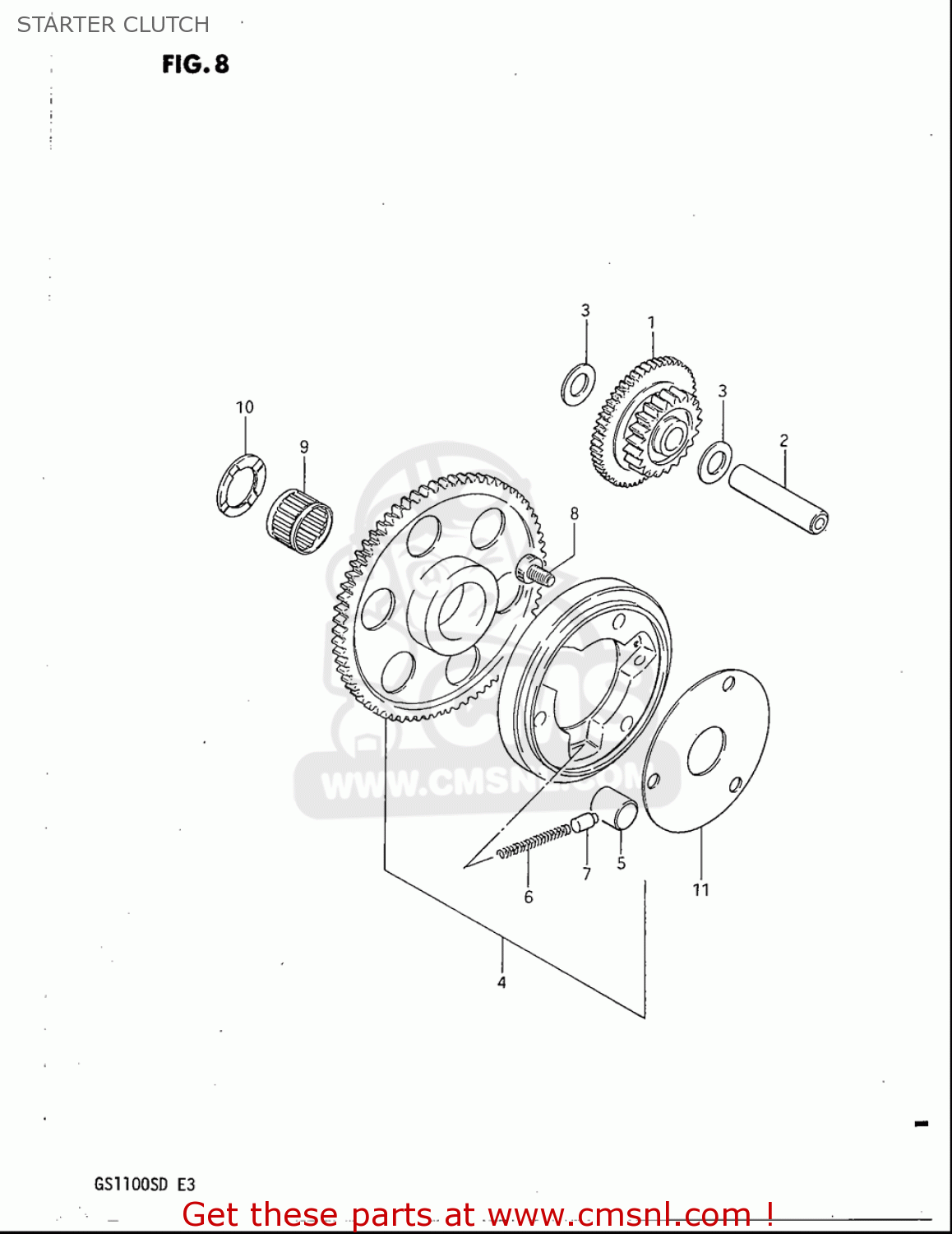 STARTER CLUTCH GS1100S 1983 (D) USA (E03)
