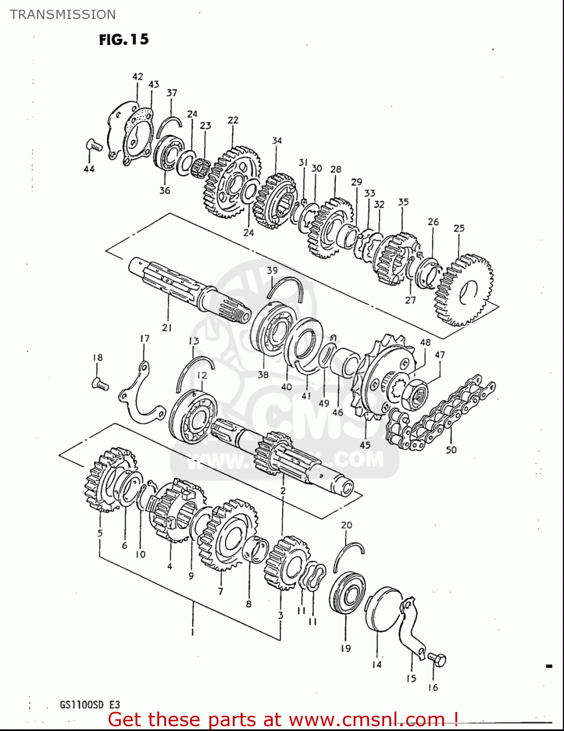 TRANSMISSION GS1100S 1983 (D) USA (E03)