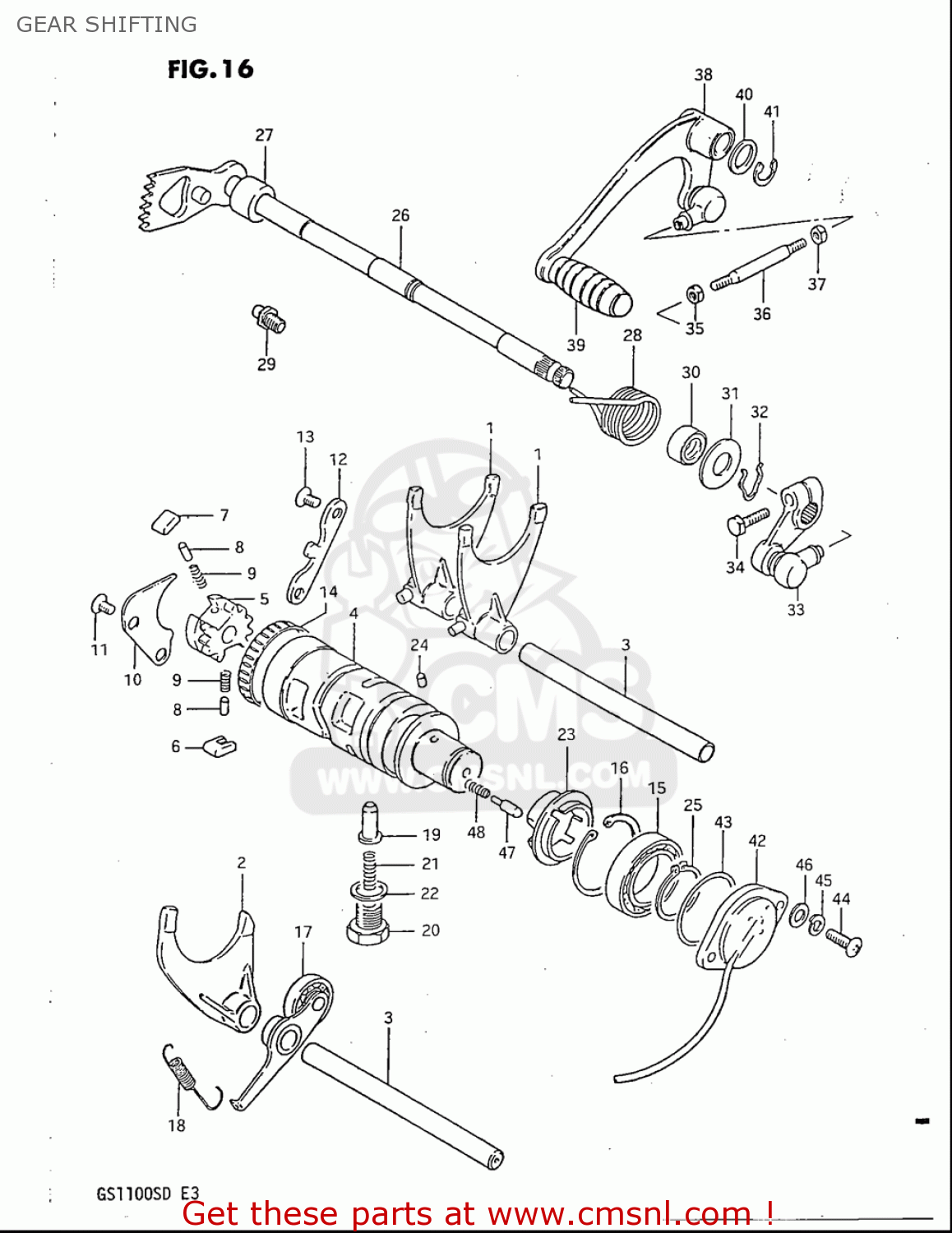 GEAR SHIFTING GS1100S 1983 (D) USA (E03)