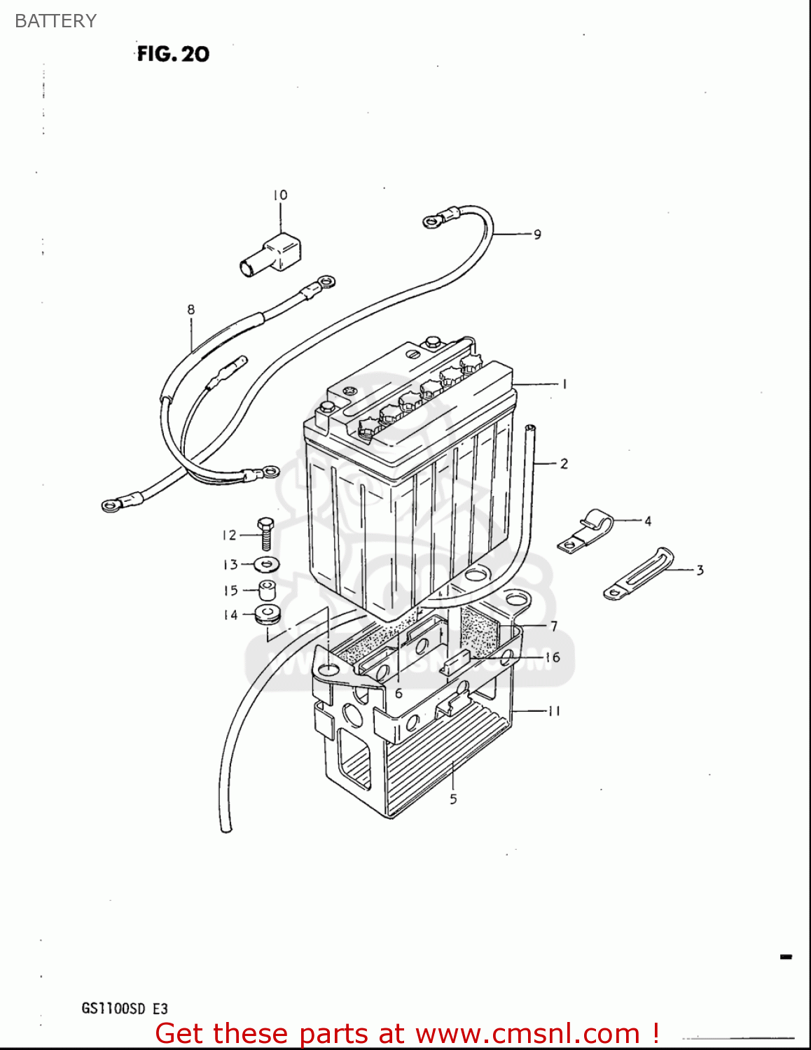 BATTERY GS1100S 1983 (D) USA (E03)