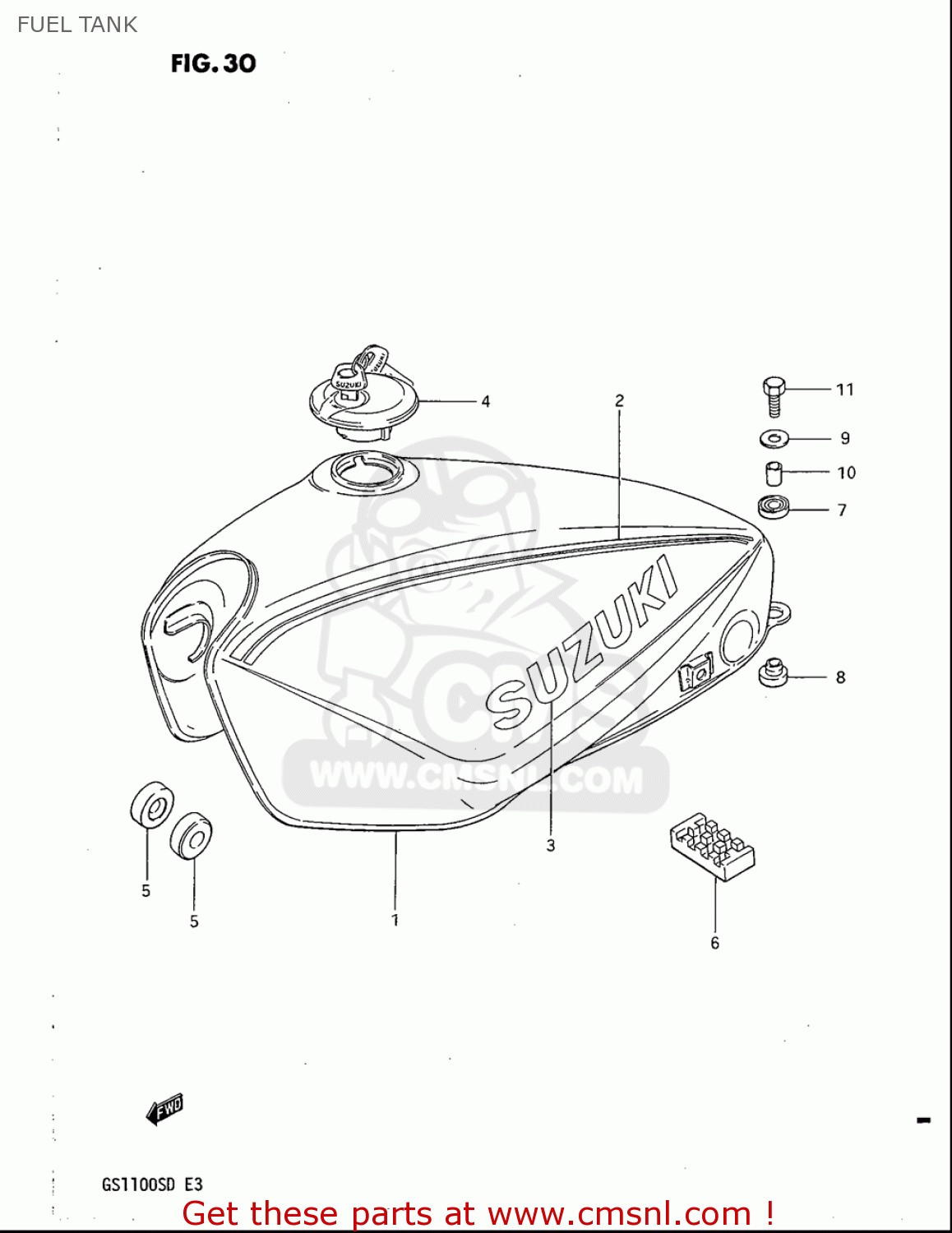 FUEL TANK GS1100S 1983 (D) USA (E03)