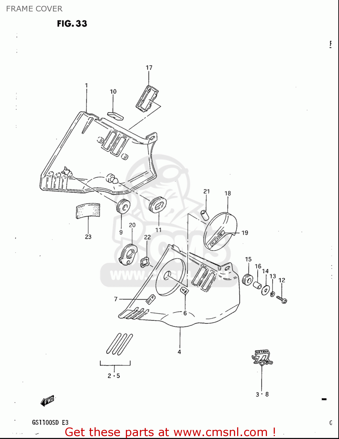 FRAME COVER GS1100S 1983 (D) USA (E03)