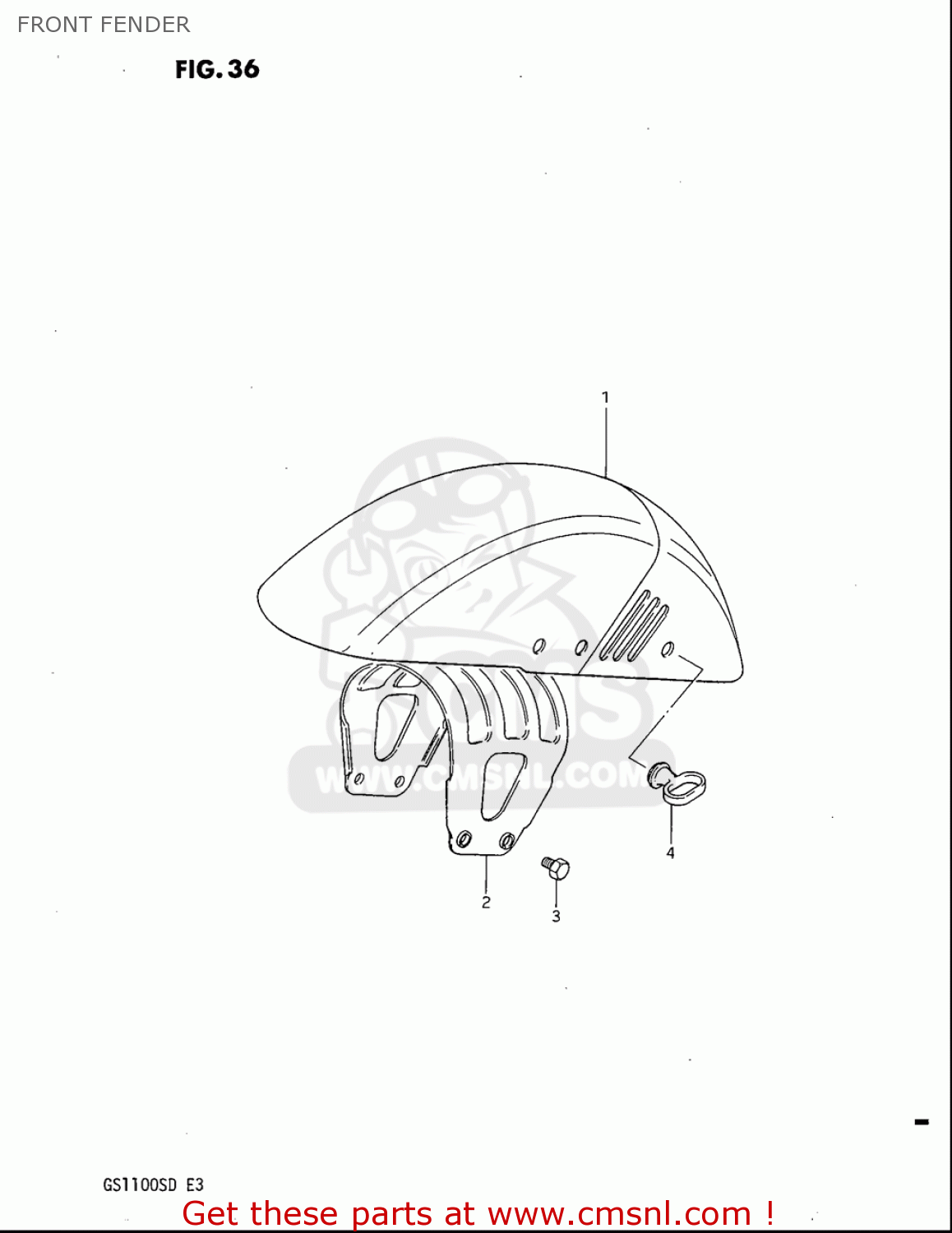 FRONT FENDER GS1100S 1983 (D) USA (E03)