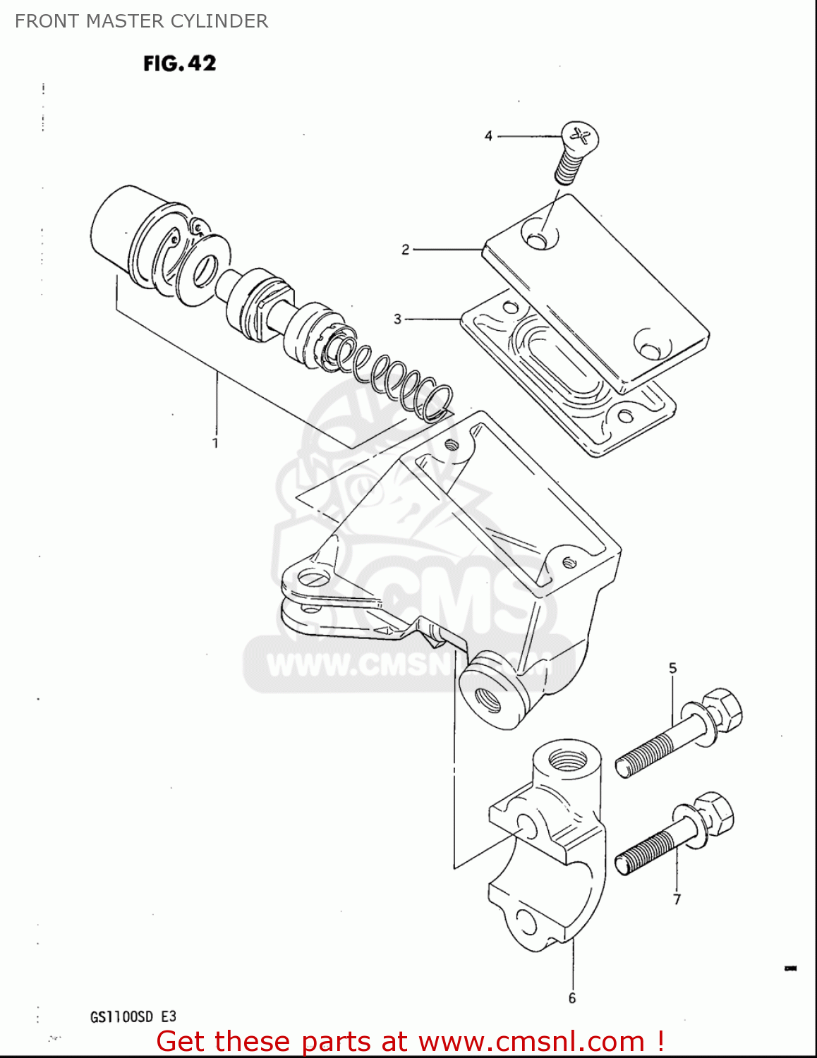 FRONT MASTER CYLINDER GS1100S 1983 (D) USA (E03)
