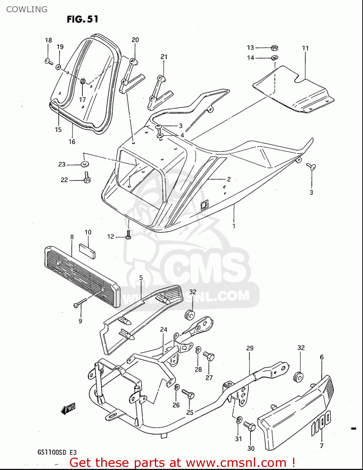 COWLING GS1100S 1983 (D) USA (E03)