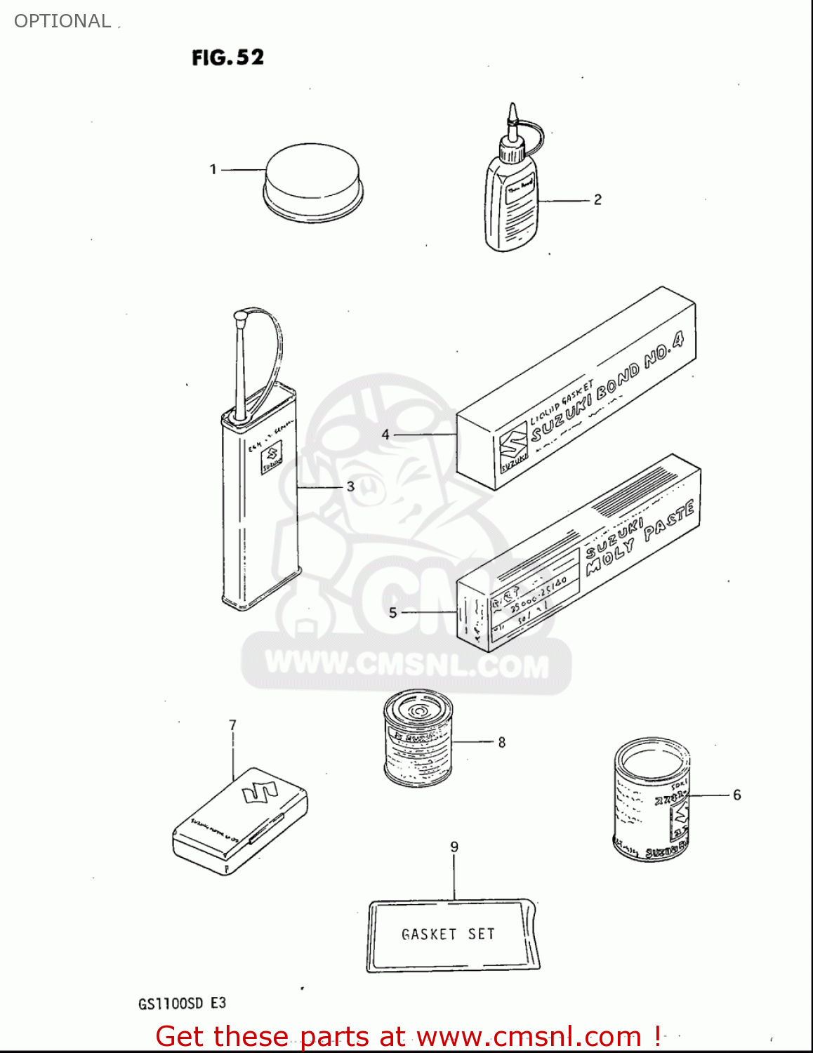OPTIONAL GS1100S 1983 (D) USA (E03)