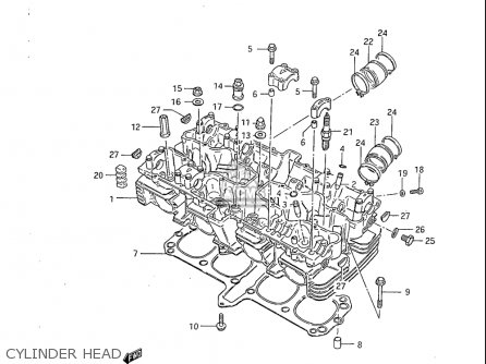 CYLINDER HEAD - GS1100S 1983 (D) USA (E03)