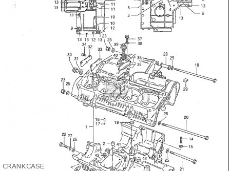 CRANKCASE - GS1100S 1983 (D) USA (E03)