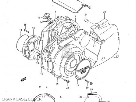 CRANKCASE COVER - GS1100S 1983 (D) USA (E03)